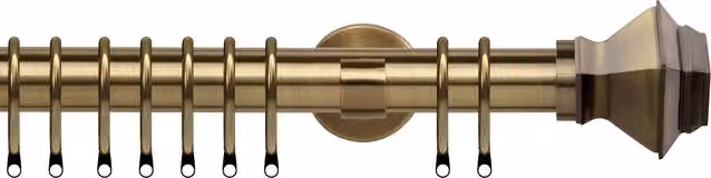 Terrys Aztec 35mm IDC Metal Curtain Pole in Antique Brass
