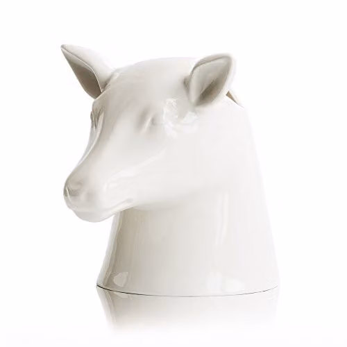 Suck UK Ceramic Stag Utensil Holder, White, W/D/H: 20 x 19.5 x 19 cm
