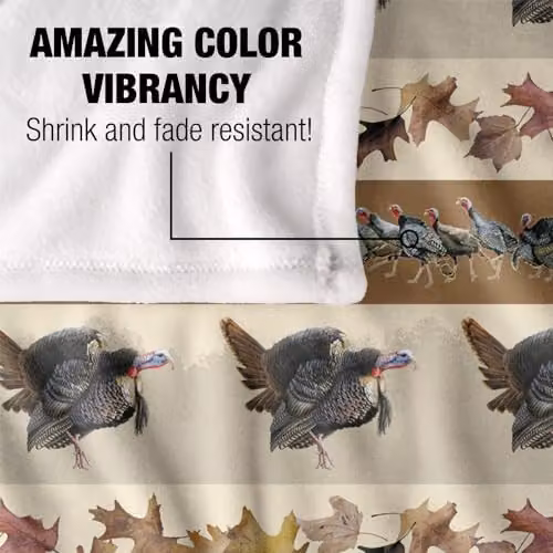 JQ Licensing Autumn Leaf Pattern Super Soft Fleece Throw Blanket, White and Multicolour, W: 152 cm, D: 127 cm – 3