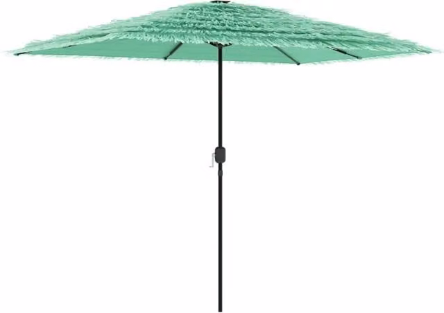 Berkfield Green Garden Parasol with Steel Pole, W/D/H: 300 x 200 x 250 cm