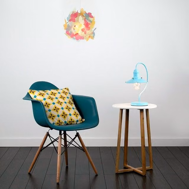 ValueLights Modern Multi-Coloured Butterfly Ceiling Pendant Light Shade, Width: 31.5 cm