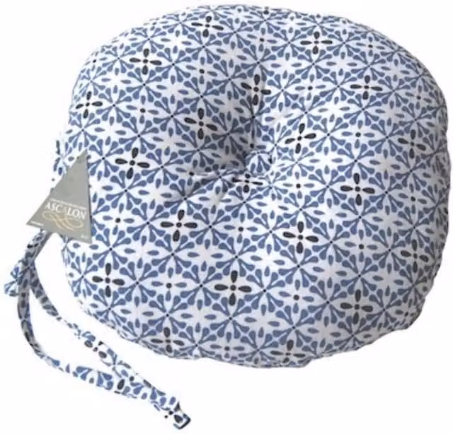 KDMD Blue Geometric Round Cushion