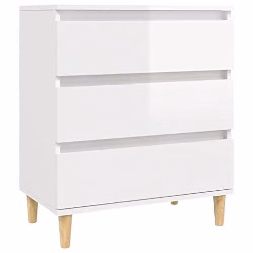 vidaXL Glossy White MDF Sideboard W/D/H: 60 x 35 x 70 cm