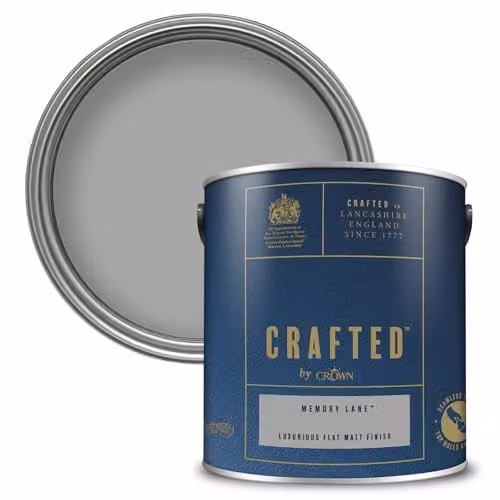 Crown Crafted Matt Emulsion Grey Dispersion Paint 2.5L – 1