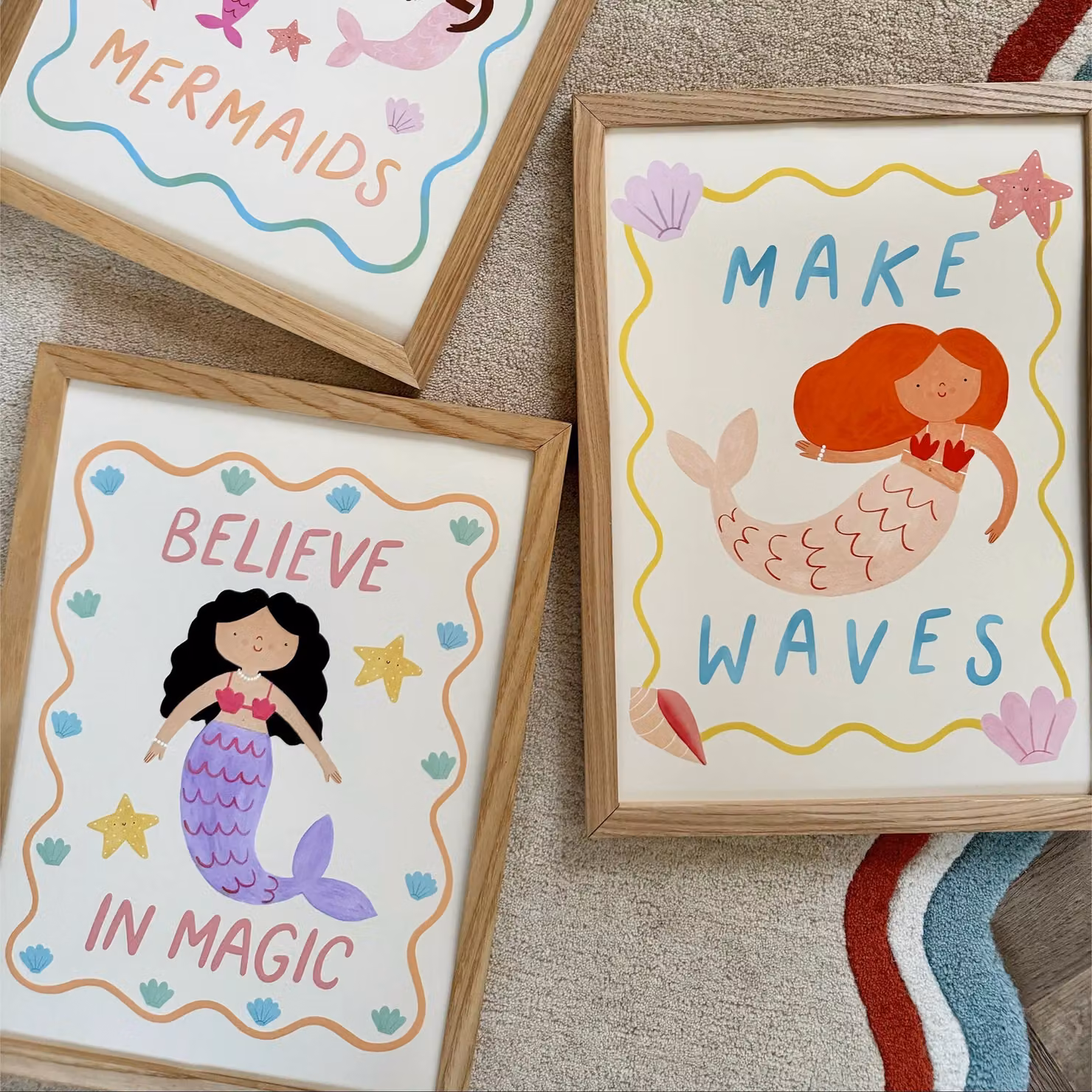 Kid of the Village Believe In Magic Mermaid Fine Art Paper Print, W: 30 cm, H: 40 cm – 2