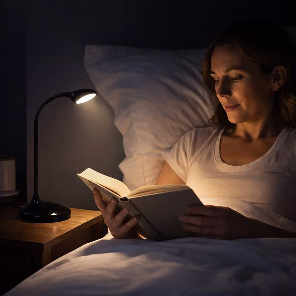 Simpa Black Modern LED Bedside Reading Lamp with 21 Bulbs – 2