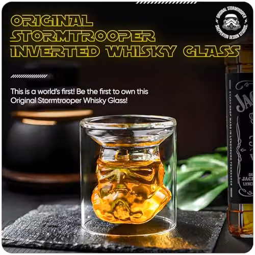 ThumbsUp! Original Stormtrooper Inverted Whisky Glass, Transparent, 150ml – 2