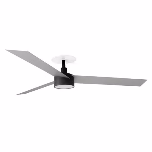 Faro Barcelona Cruiser Recessed Ceiling Fan in Black and Aluminium, 132 cm