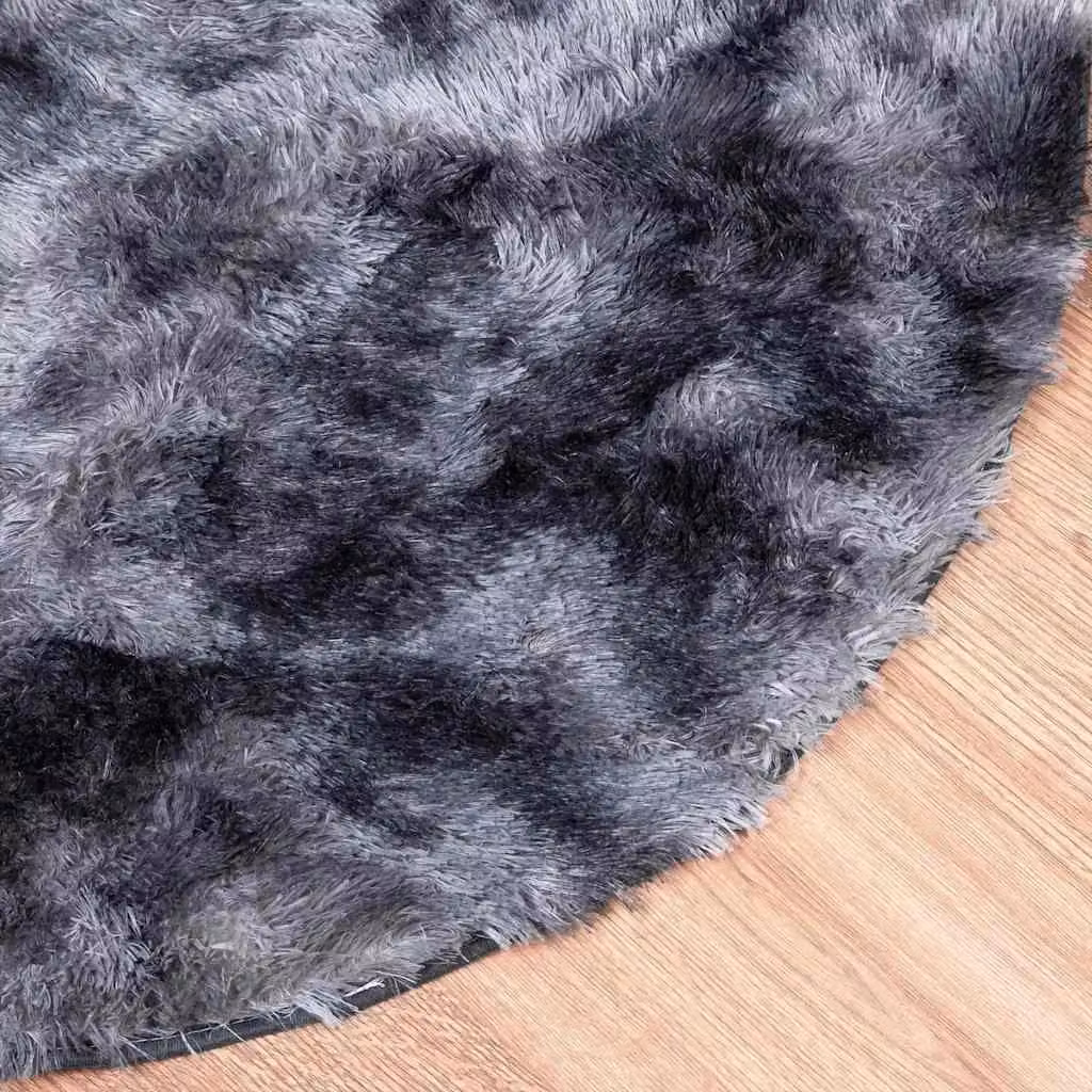 Berkfield Home NAVARRA Shaggy High Pile Rug, Dark Grey, W/D/H: 200 x 200 x 1 cm – 3