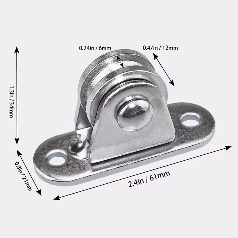 SPETLEK 4-Piece Steel U-Type Fixed Pulley Set in Silver – 2