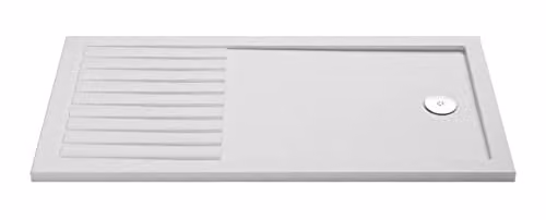 nuie NSR1780 Modern Rectangular Walk in Shower Tray, W: 1700 mm, D: 800 mm, Matt White