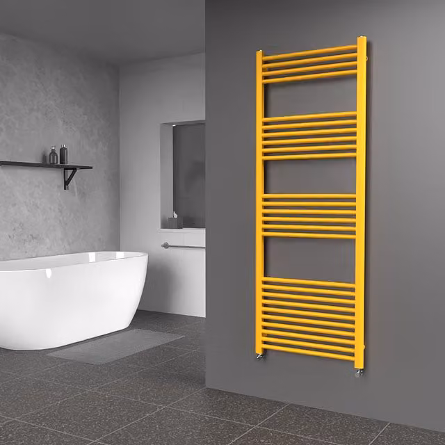Lux Heat Coloured Towel Radiator in Sunflower Yellow, H 160 cm x W 60 cm