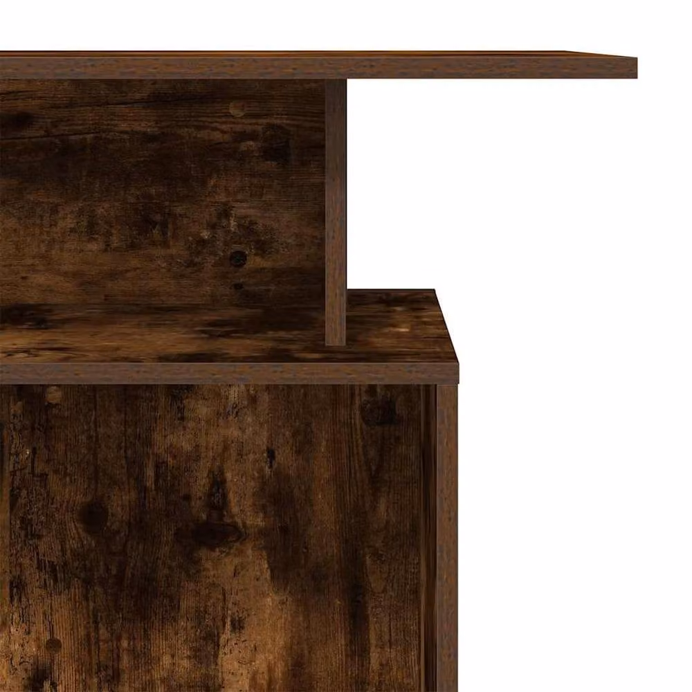 Berkfield Home Smoked Oak Reception Desk in Brown, W/D/H: 100 x 40 x 104 cm – 5