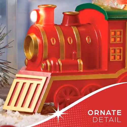 The Christmas Workshop Light-Up Christmas Train Snow Globe with Swirling Glitter and Warm White LED Glow, H: 21.0 cm, W: 18.5 cm, D: 10.5 cm – 4