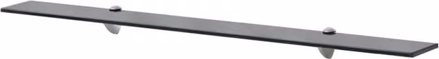 Berkfield Home Black Glass Floating Wall Mounted Shelf W: 100 cm, D: 20 cm – 1