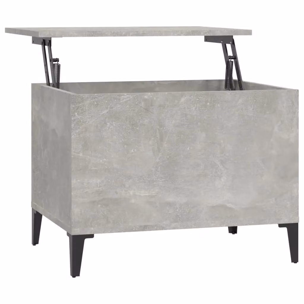 Berkfield Home Grey Concrete Effect Coffee Table with Lift Mechanism, W: 60 cm, D: 44.5 cm, H: 45 cm – 2