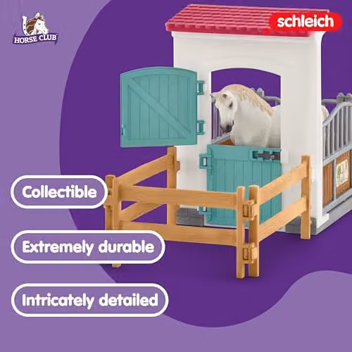 Schleich Horse Club 21-Piece Multicolour Horse Stall Extension Farm Playset – 3
