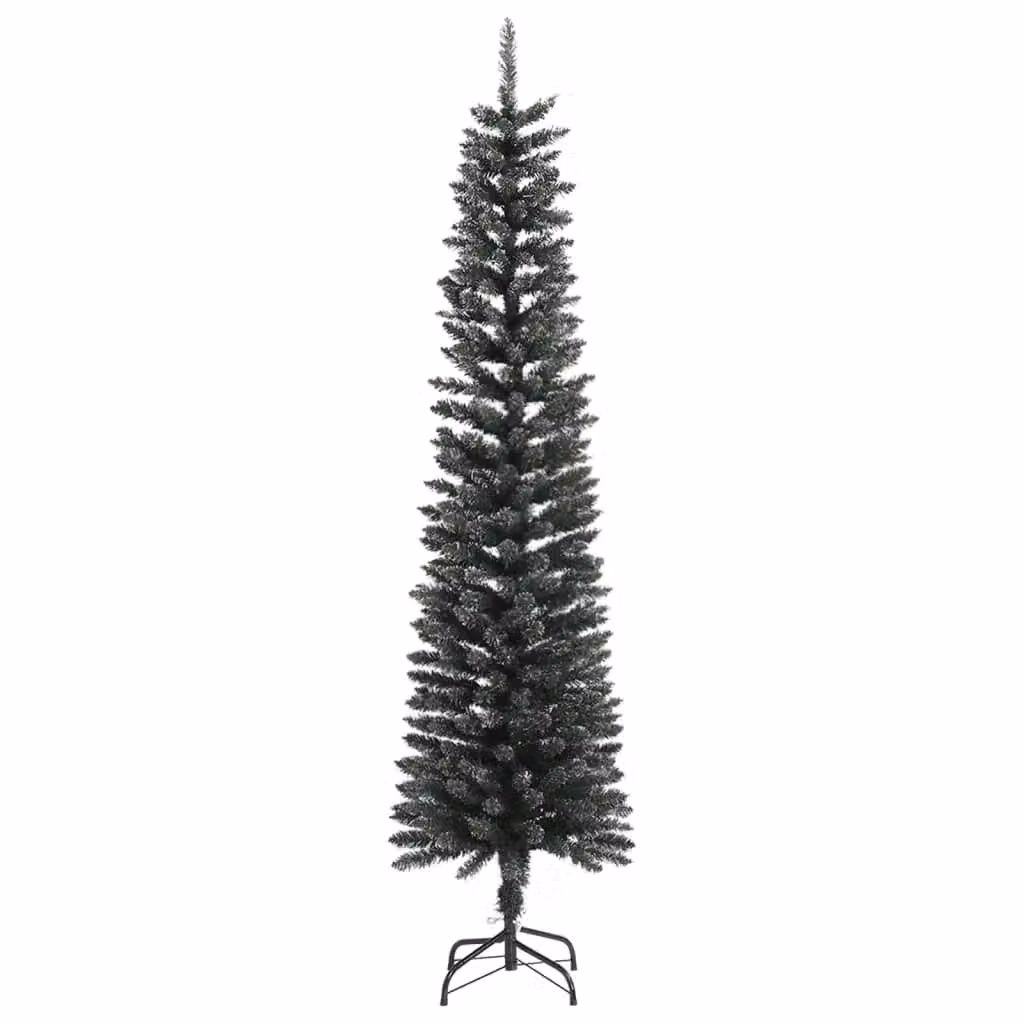 Berkfield Home Artificial Slim Christmas Tree in Green, Height: 210 cm – 2