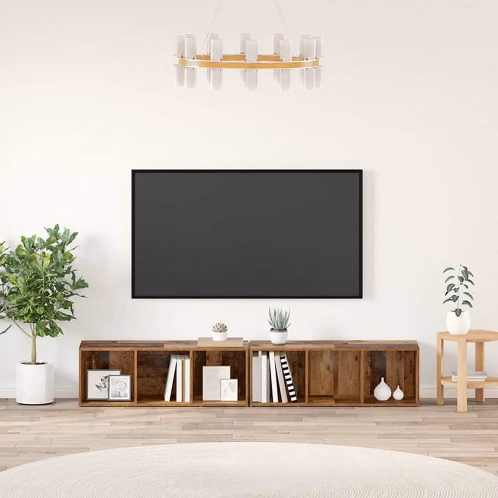 Berkfield Home Modern 2 Piece Old Wood Set in Brown – 2