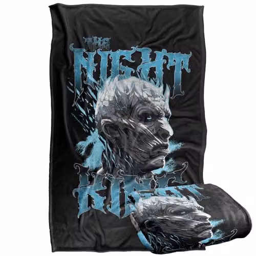 LOGOVISION Game of Thrones Night King Band Super Soft Fleece Throw Blanket, Multicolour, W: 91.44 cm x L: 147 cm