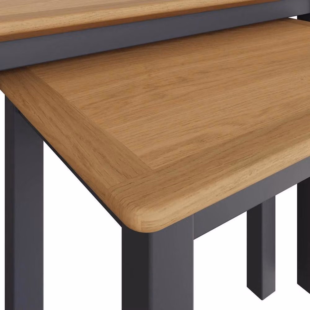 Havendro Graphite Blue Oak Veneer Nest Coffee Tables – 3