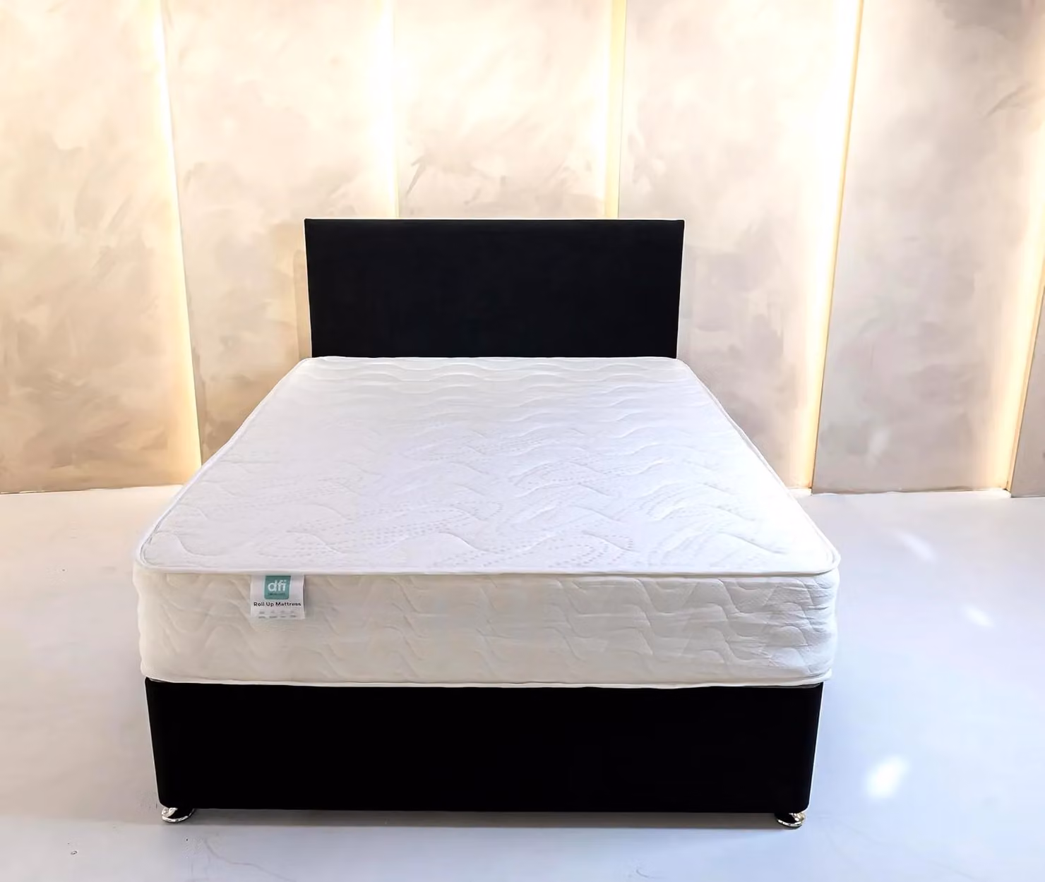 DFI Beds & Home Sleepwell Budget Hybrid Pocket Mattress in Beige and White, W/D/H: 90 x 190 cm – 4