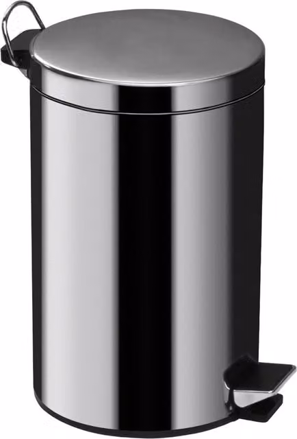 Premier Housewares 5 L Stainless Steel Pedal Bin in Silver or Black with Removable Inner Bucket – 3