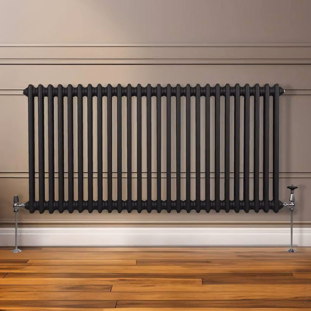 Monstershop Traditional 2 Column Steel Radiator in Black, W/D/H: 60.0 x 7.0 x 119.2 cm – 8