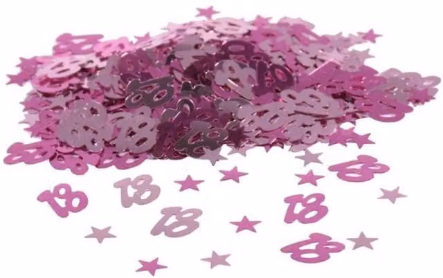KDMD Mini Stars 18 Pink Confetti 12 Pack