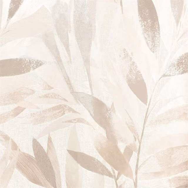 Rasch Fiji Leaves Motif Tropical Botanical Wallpaper in Beige and Brown