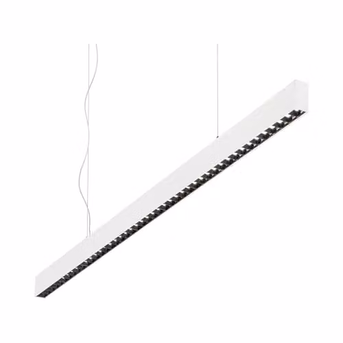 Netlighting Office LED Decorative Linear Straight Bar Pendant Light, White, 4000K