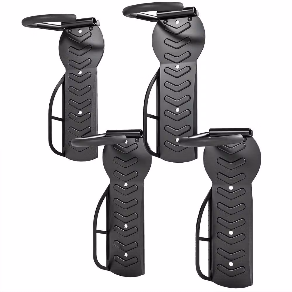 STILVORA Set of 4 Foldable Bike Wall Racks in Black – 5