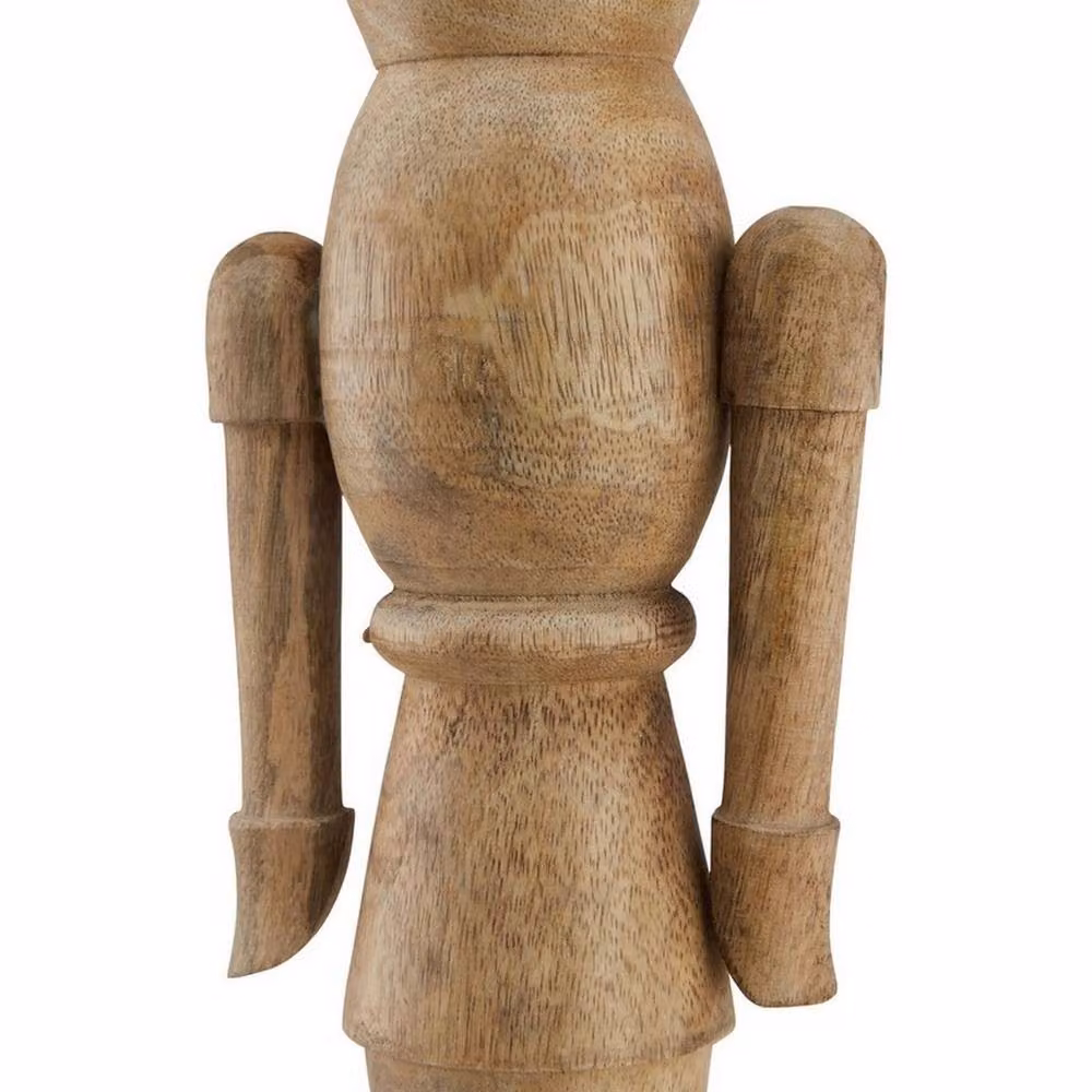 Lemon Pavilion Rustic Brown Nutcracker Tabletop Christmas Decoration, Wood and Ceramic, W: 12 cm, D: 10 cm, H: 50 cm – 2