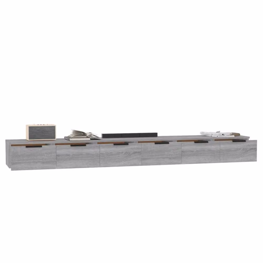 Berkfield Home Grey Sonoma Wall Cabinets, 2 Piece Set, W/D/H: 102 x 30 x 20 cm – 3