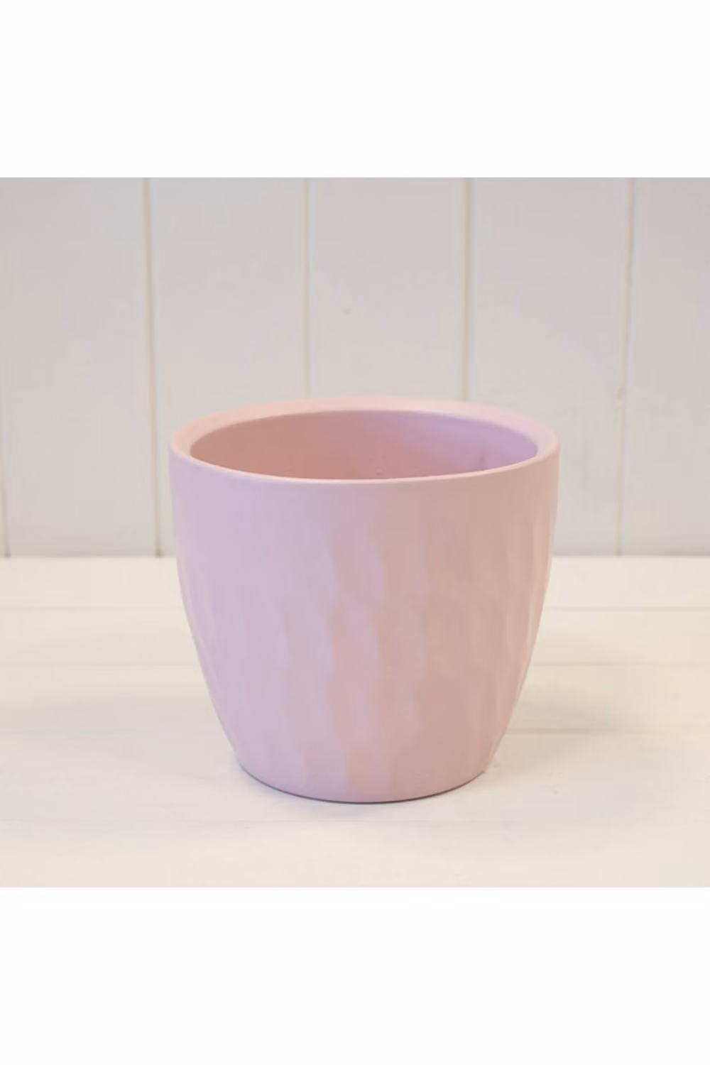 KDMD Matt Rose Griebling Ceramic Carve Tabletop Pot in Pink – 2