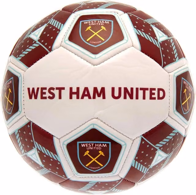 West Ham United FC Crest Football in Maroon and White