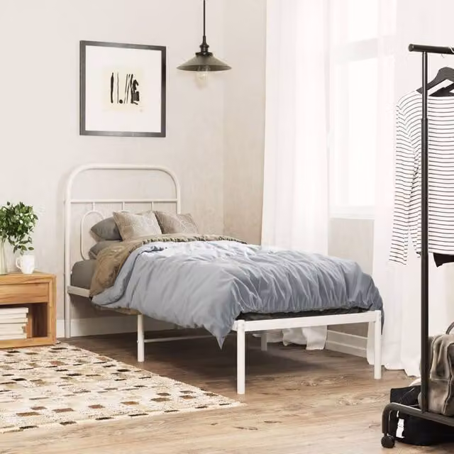 Berkfield Home White Metal Minimalist Headboard, Width: 75 cm