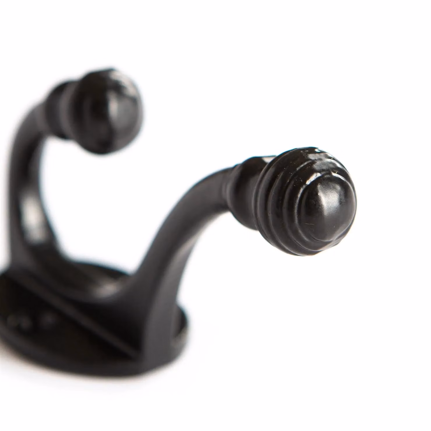 Hammer and Tongs Matt Black Iron Ball End Hat and Coat Hook, Pack of 10, W: 30 mm, H: 95 mm – 4