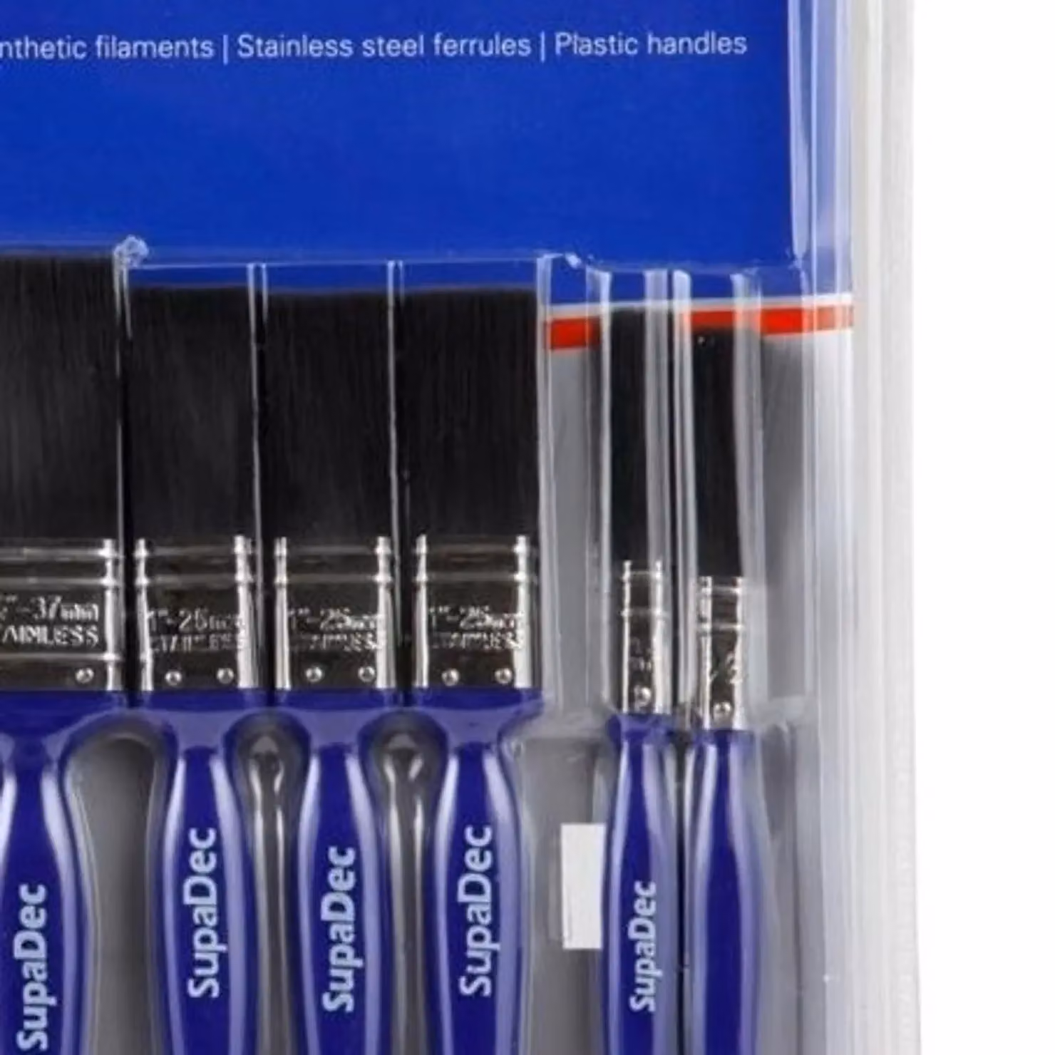 SupaDec No Loss Flat Brush with Synthetic Bristles, Blue (Pack of 10) – 2