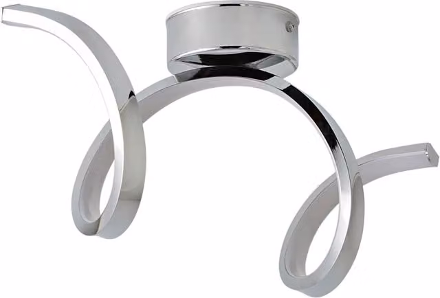 ValueLights Infinity IP44 Rated Integrated LED Single Twist Wall and Ceiling Light in Chrome