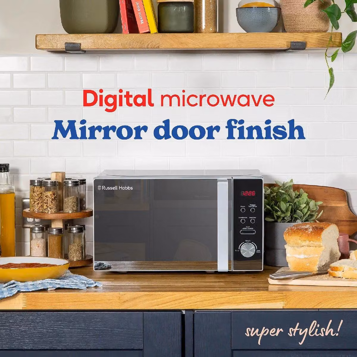 Russell Hobbs RHM2076 Digital Solo Microwave, 20 Litre, 800W, Silver – 3