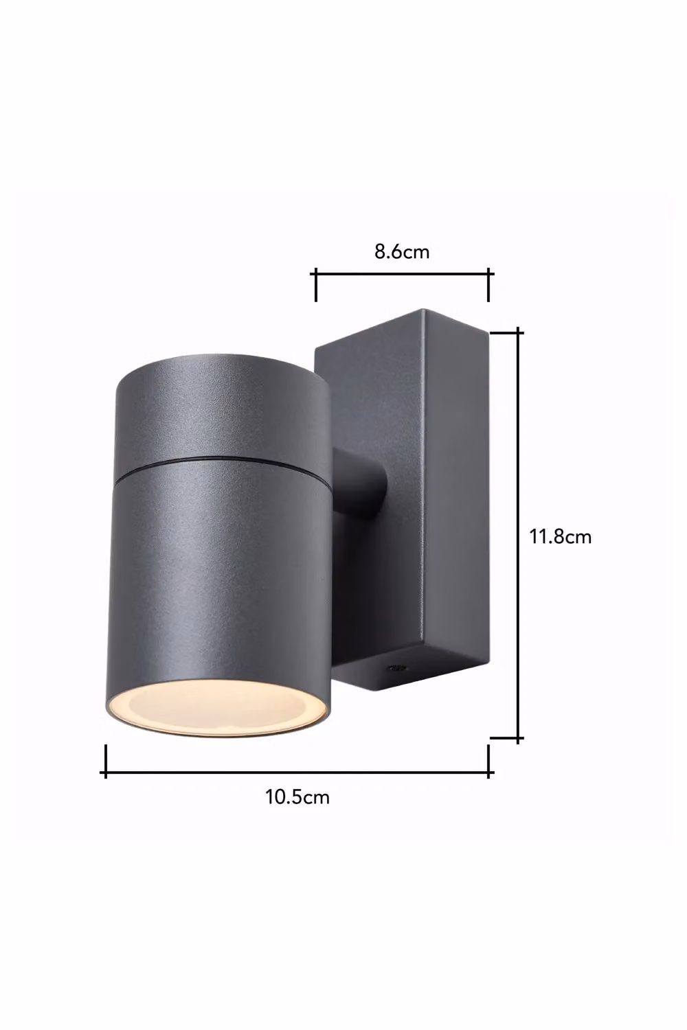 BHS Lighting Jared Anthracite Modern Up and Down Outdoor Wall Light in Grey – 4