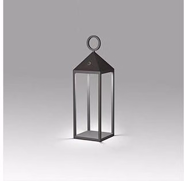 Faro Modern LED Outdoor Wall Lantern in Grey with Glass and Metal Finish, IP54 Rated