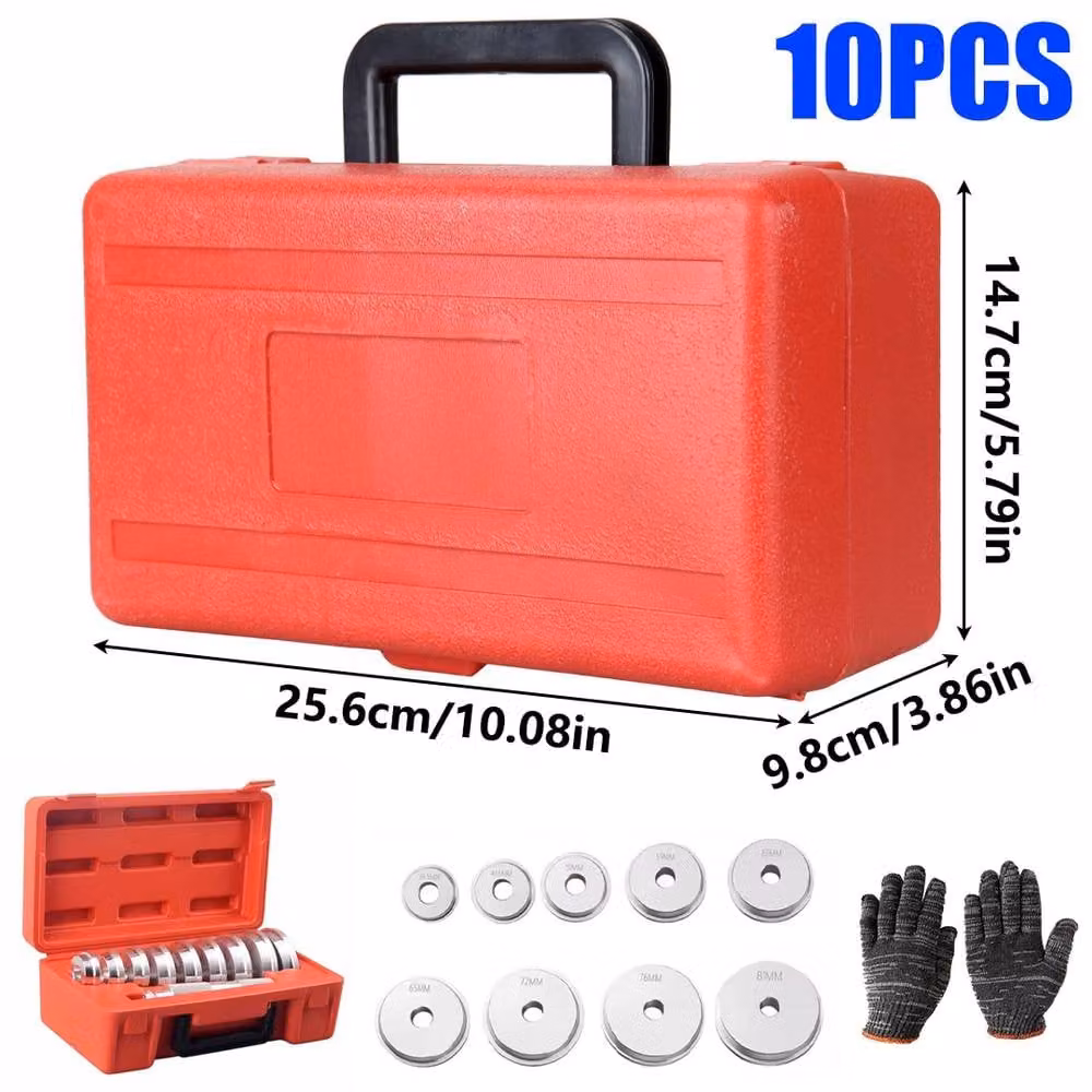 Ventryn 10-Piece Aluminium Wheel Oil Bush Bearing Race Press Seal Driver Tool Kit in Red – 2