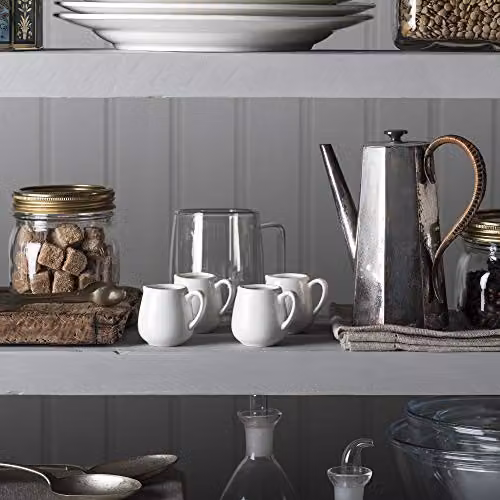 WM Bartleet & Sons 1750 Ceramic Bellied Creamer Jug Set, White (Set of 4) – 2