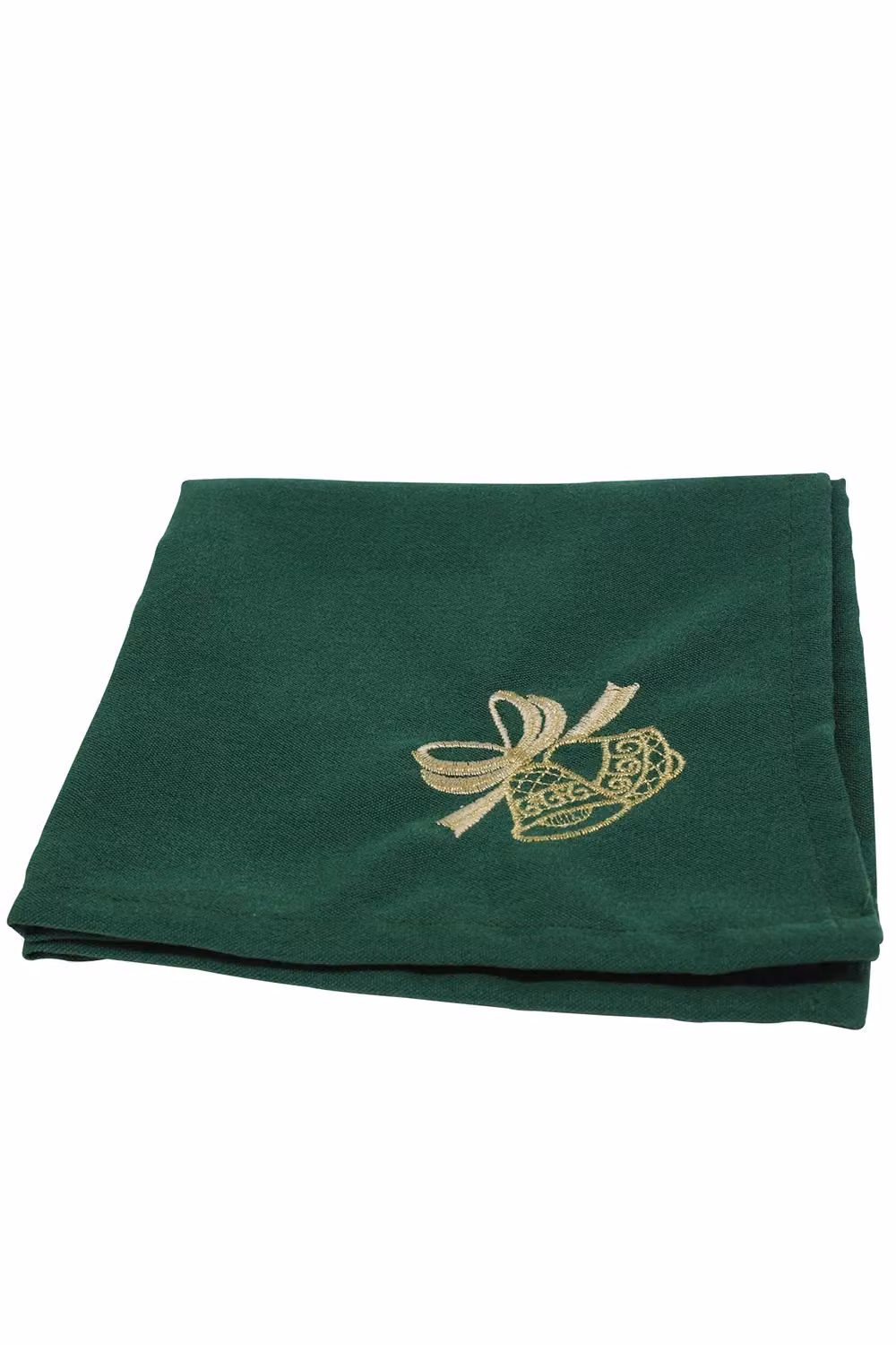 Neel Blue Christmas Table Napkin with Jingle Bell Embroidery in Blue, Red and Green, W/D/H: 50.8 x 50.8 x 50.0 cm – 4