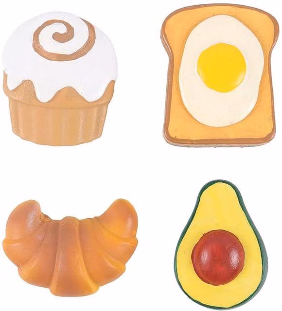 Something Different Brunch Club Fridge Magnet Set, Pack of 4, Multicolour