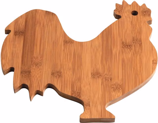 Orsina Bamboo Rooster Chopping Board in Brown and Beige – 1