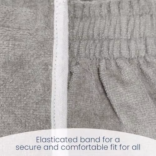 Allure Bath Fashions Supersoft 100% Cotton Wearable Shower Wrap Bath Towel in Silver Grey – 2