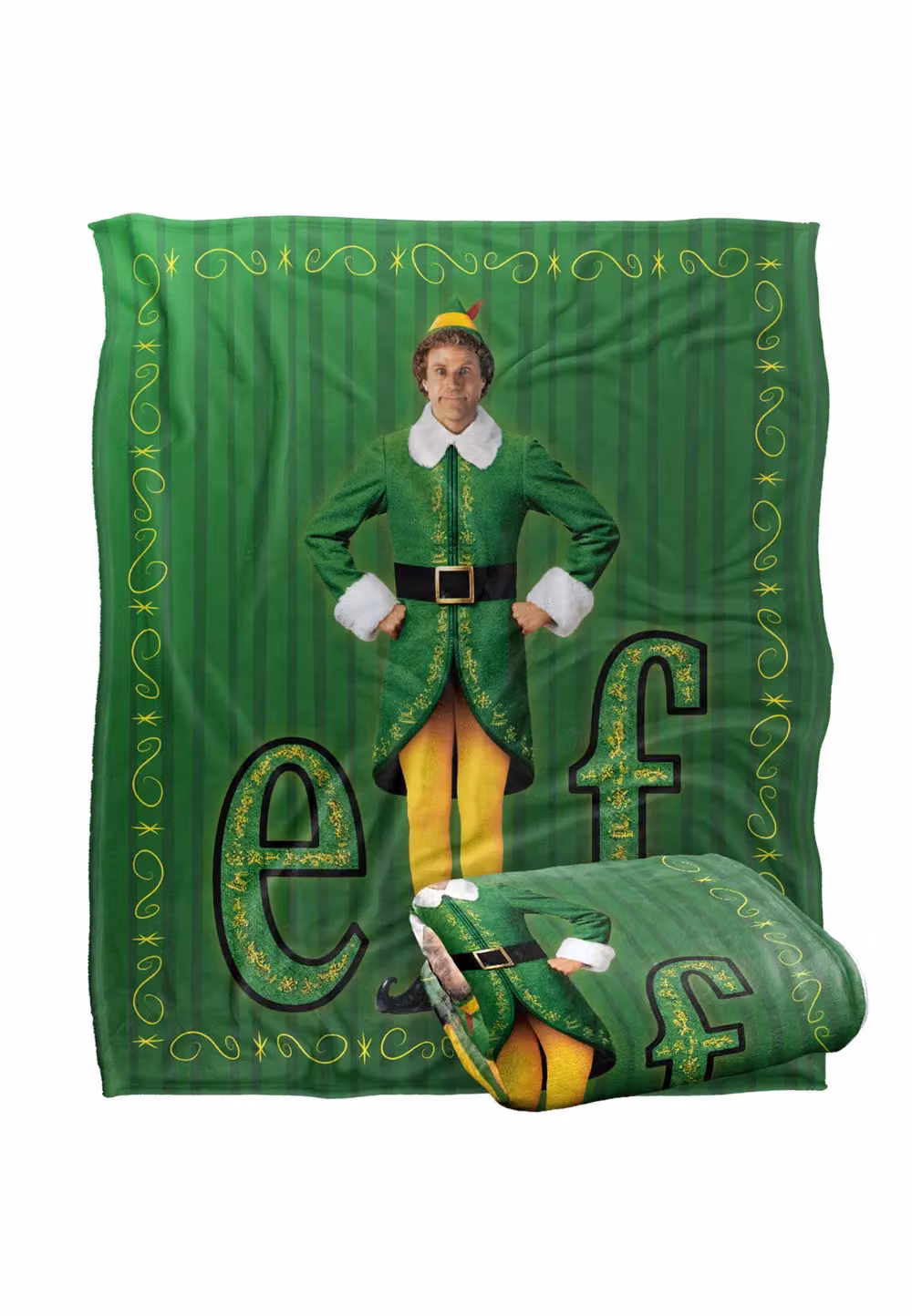 Warner Brothers Elf Silky Touch Super Soft Fluffy Throw Blanket in White, W/D: 152 x 127 cm – 2
